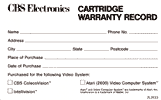 Warranty CBS4