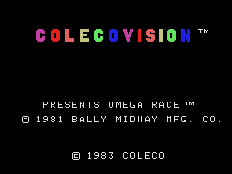 Omega Race title screen